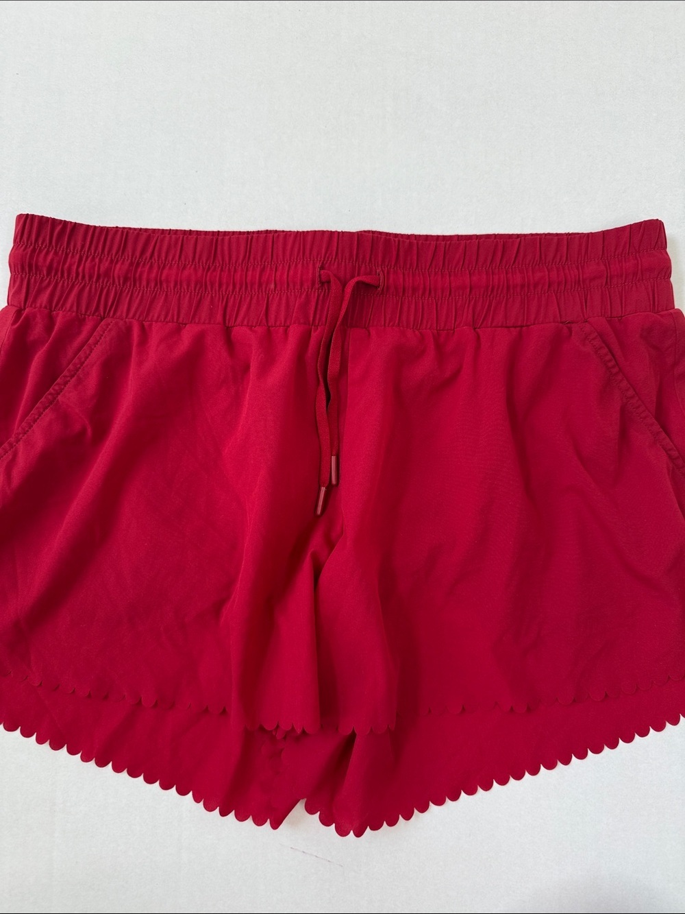 Lorna Jane Breeze Athletic Shorts Scallop Hem Red Size Womens Medium - Picture 3 of 11